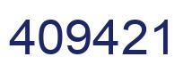 Number 409421 blue image