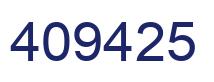 Number 409425 blue image
