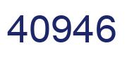 Number 40946 blue image