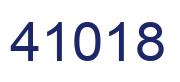 Number 41018 blue image