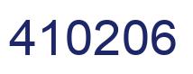 Number 410206 blue image