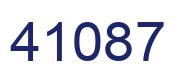 Número 41087 imagen azul