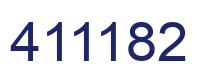 Number 411182 blue image
