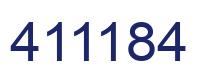 Number 411184 blue image