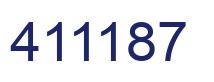 Number 411187 blue image