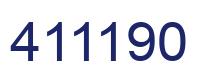 Number 411190 blue image