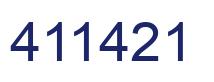 Número 411421 imagen azul