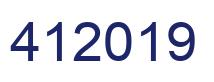 Número 412019 imagen azul