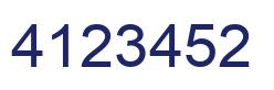 Número 4123452 imagen azul