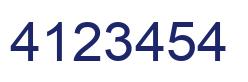 Number 4123454 blue image
