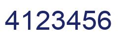 Número 4123456 imagen azul