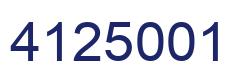Number 4125001 blue image