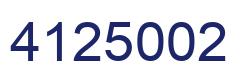 Número 4125002 imagen azul