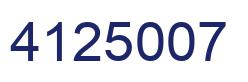 Número 4125007 imagen azul