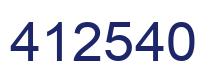 Number 412540 blue image