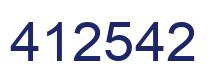 Number 412542 blue image