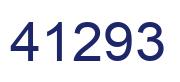 Number 41293 blue image