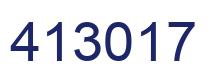 Number 413017 blue image