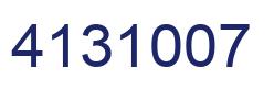 Number 4131007 blue image