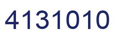 Number 4131010 blue image