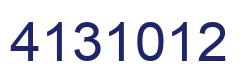 Number 4131012 blue image