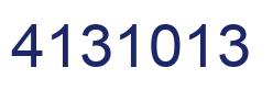 Number 4131013 blue image