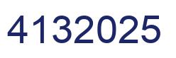 Number 4132025 blue image