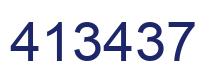 Number 413437 blue image
