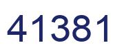 Número 41381 imagen azul
