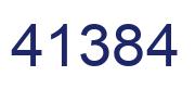 Número 41384 imagen azul
