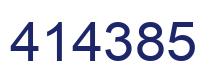 Number 414385 blue image