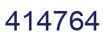 Number 414764 blue image