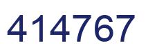 Number 414767 blue image