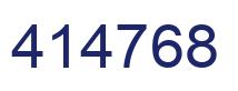 Number 414768 blue image