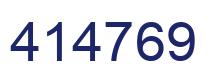Number 414769 blue image