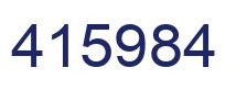 Number 415984 blue image