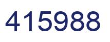 Number 415988 blue image
