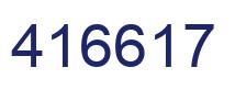 Number 416617 blue image