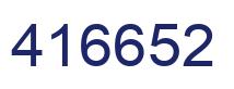 Number 416652 blue image