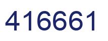 Number 416661 blue image