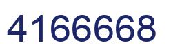 Number 4166668 blue image