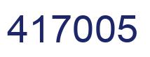 Number 417005 blue image