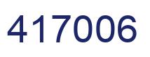 Number 417006 blue image