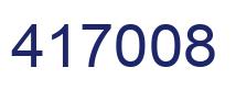 Number 417008 blue image