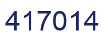 Number 417014 blue image