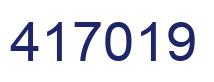Number 417019 blue image