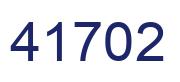 Número 41702 imagen azul