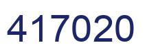Number 417020 blue image