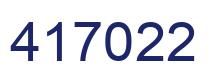 Number 417022 blue image