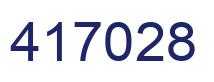 Number 417028 blue image